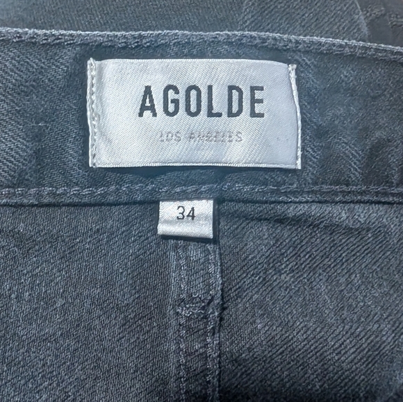 NWT Agolde | Clara Low Rise Baggy Flare Jeans in Mascara - Picture 4 of 14